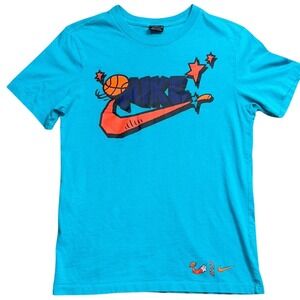 Nike Blue space game size small Graphic T-Shirt‎